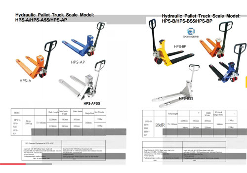 Hidraulic pallet truck scale